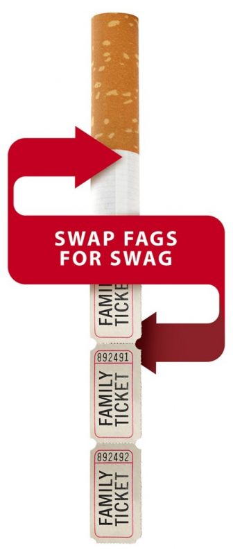 Swap fags for swag on No Smoking Day 2013.