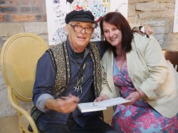 Ralph Steadman and Debs Taylor at the exhibition opening.