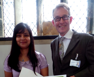 Jeanette Govender, a social worker from the team collected the award from Wakefield Council's corporate director for adults, health and communities, Andrew Balchin.