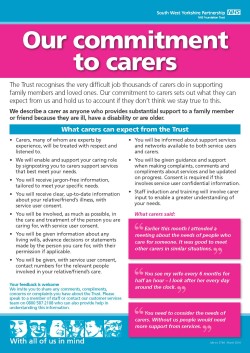 Trust commitment carers poster