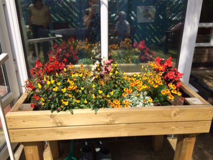 Flowers beds are now easy to access for wheelchair users
