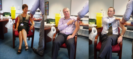 Our senior management team have given their backing to the campaign and supported the campaign by having their flu jabs