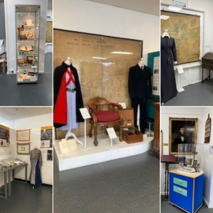Image collage of the Mental Health Museum's exhibitions.