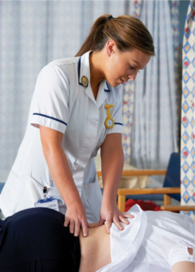 physiotherapist treating patient South West Yorkshire Partnership NHS Foundation Trust