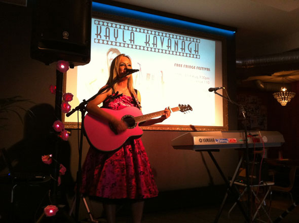 Kayla Kavanagh singing at a concert South West Yorkshire Partnership NHS Foundation Trust