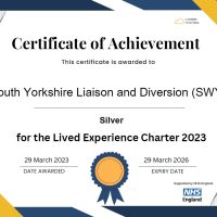 Read more: Liaison and diversion service awarded Lived Experience Charter