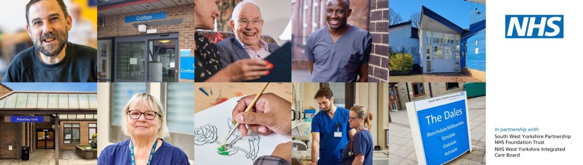 A photo montage of patients, staff and places to represent older people's mental health inpatient services.