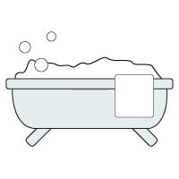 An icon representing a bath
