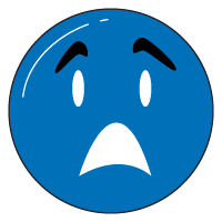 An icon with a face to represent fear