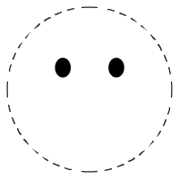 An icon with a face to represent isolation
