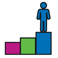 a man on steps icon