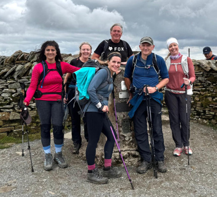 Image of members of the Trust Board during their Yorkshire Three Peaks challenge.