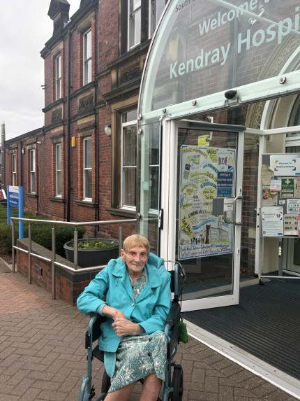 An image of a woman outside Kendray Hospital