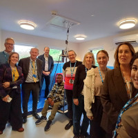 Colleagues standing inside the Kirklees sensory room