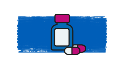 Graphic of a medicine bottle