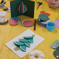 Christmas tree on a card
