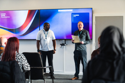 Photo of Chris Taylor and Talent Mloyi