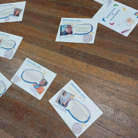 Recovery College Hong Kong delegation visit - case study profiles on the floor