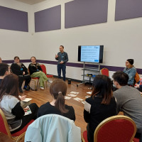 Recovery College Hong Kong delegation visit - person presenting to group