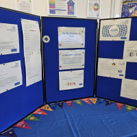 Notice board with information