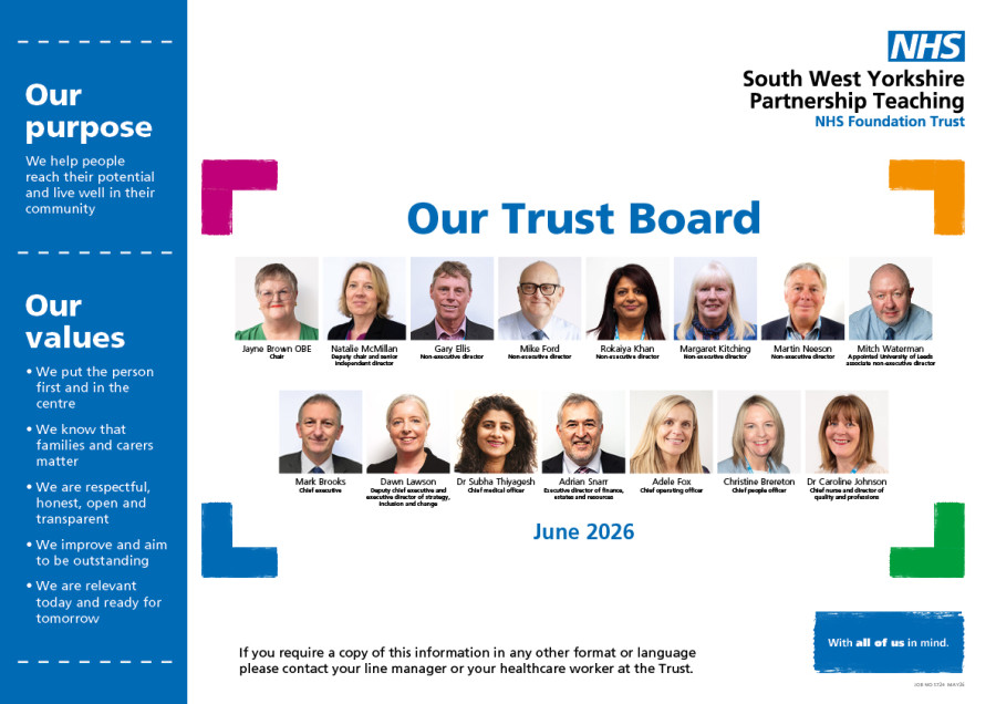 Trust board poster June 2026.