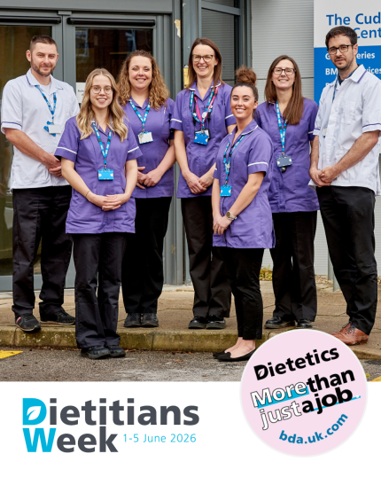 Dietitians standing in front of the Cudworth Centre