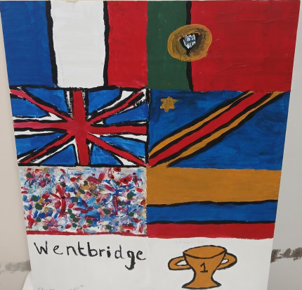Football themed canvas