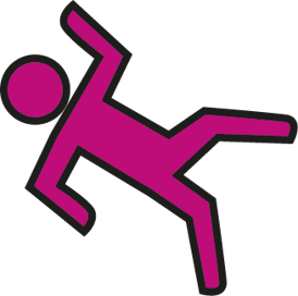 Graphic of person falling