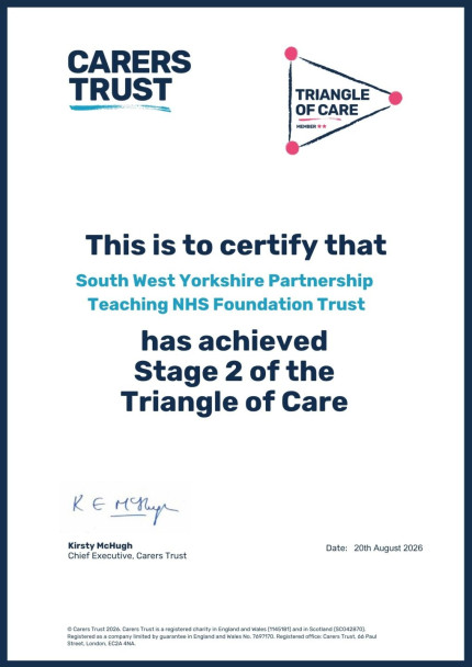 A Triangle of Care certificate